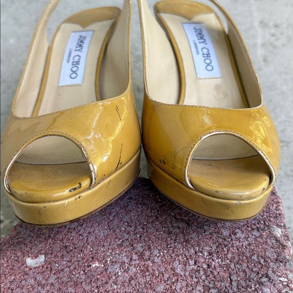 Jimmy Choo patent leather slingbacks - Picture 6 of 8